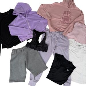 Nike Puma Women's Gym Clothing Lot 9 Pc Activewear Bundle Workout Set Size S/M